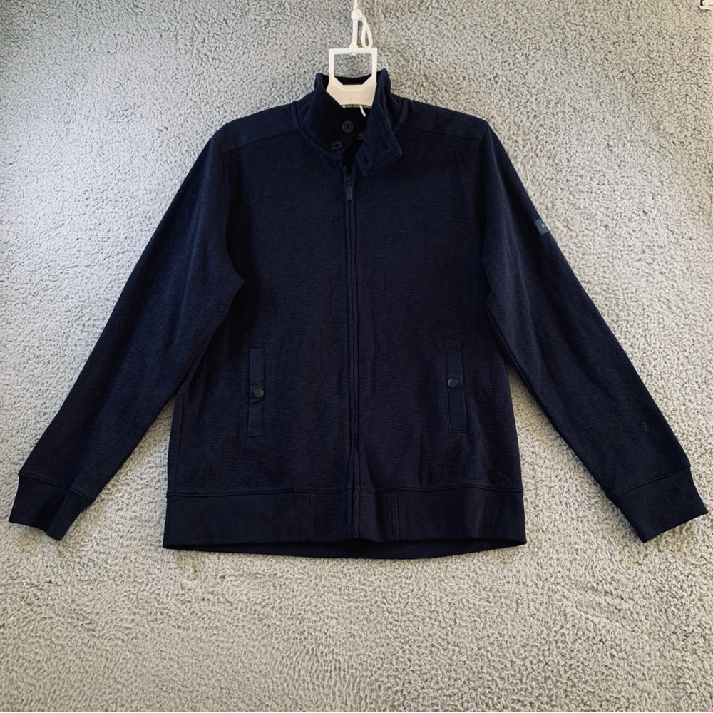 Ben Sherman Sweater Jacket Men's Zipper Knit Cotton Blend Navy Size‎ XL - Picture 2 of 16